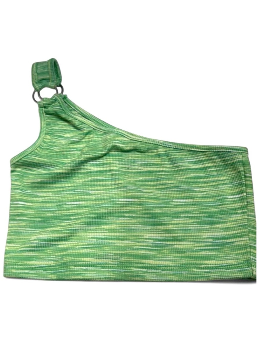 Streetwear Society Green One Shoulder Crop Top Size S